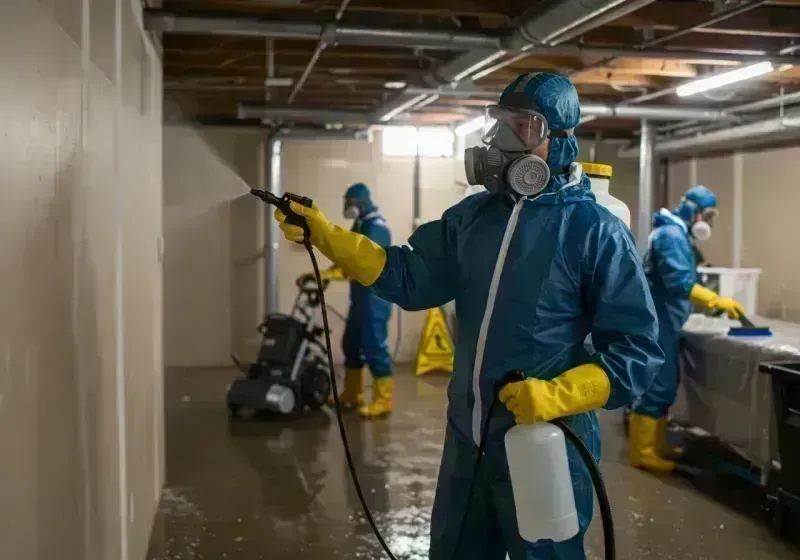 Basement Sanitization and Antimicrobial Treatment process in Wheeling, WV